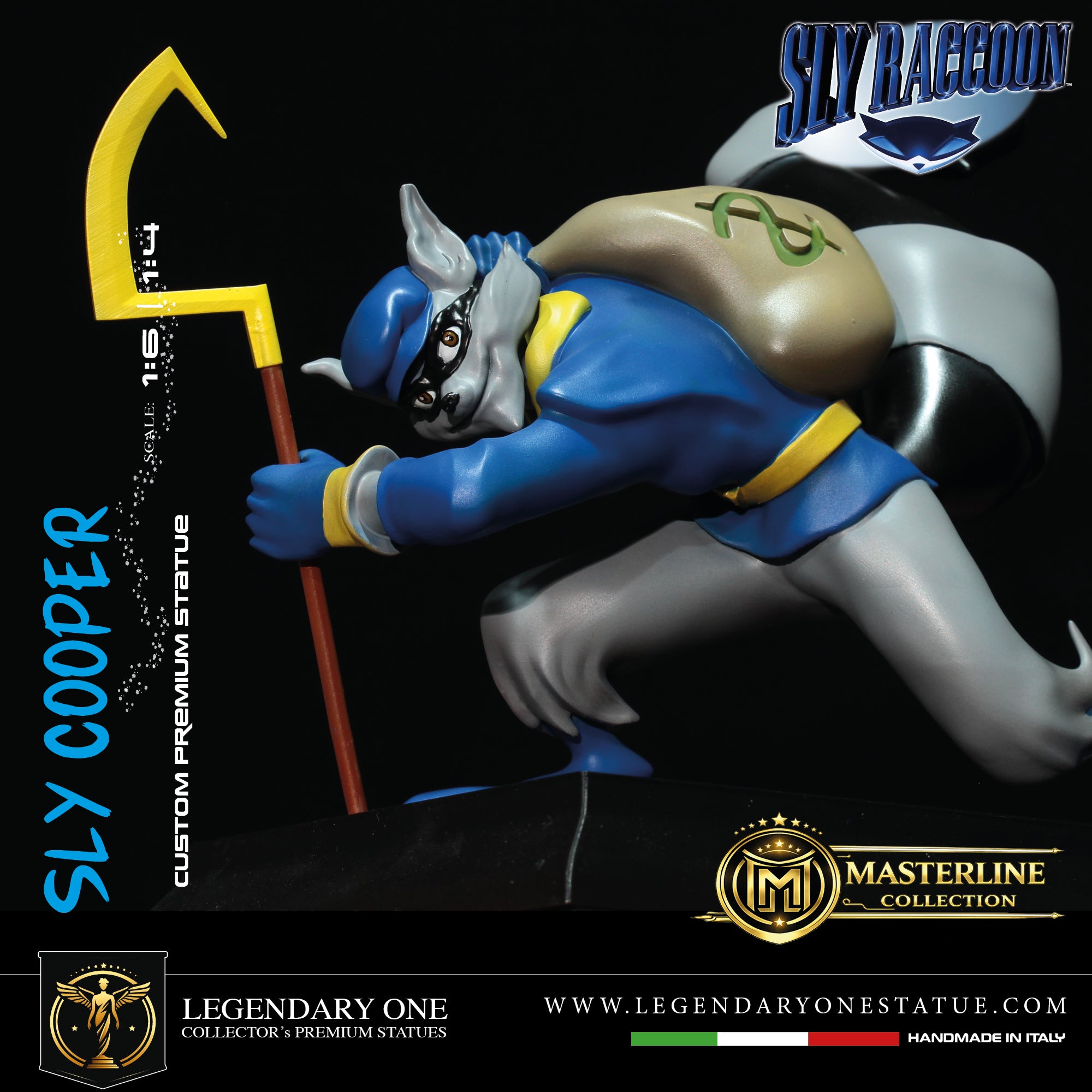 Sly Cooper Statua da collezione - Sly Cooper Figure esclusiva Real Game Color - scala 1:6