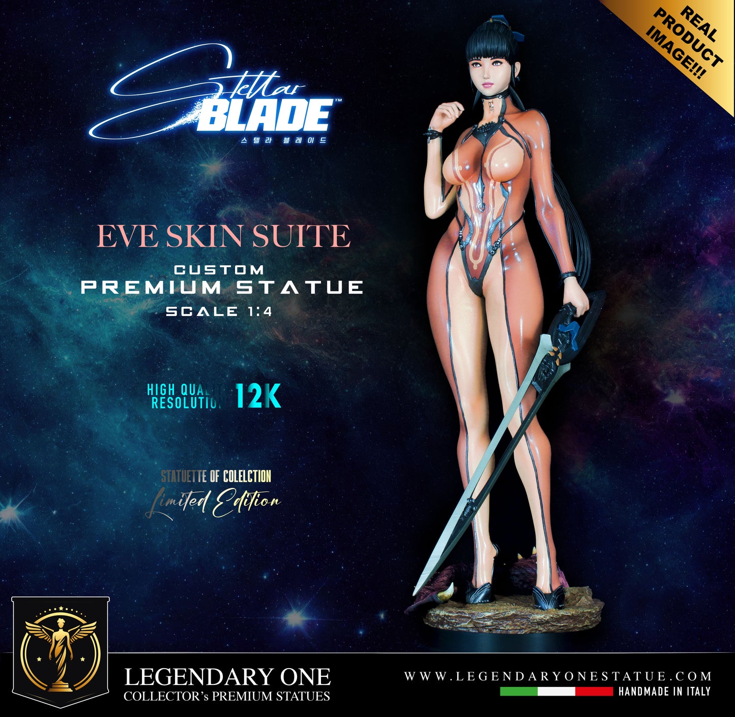 Stellar Blade statue, Eve figure SKIN SUITE MODEL, Stellar Blade Custom Premium Statue,PS5 Stellar Blade, Real Game Color Effect Made in Italy High Res. 12k