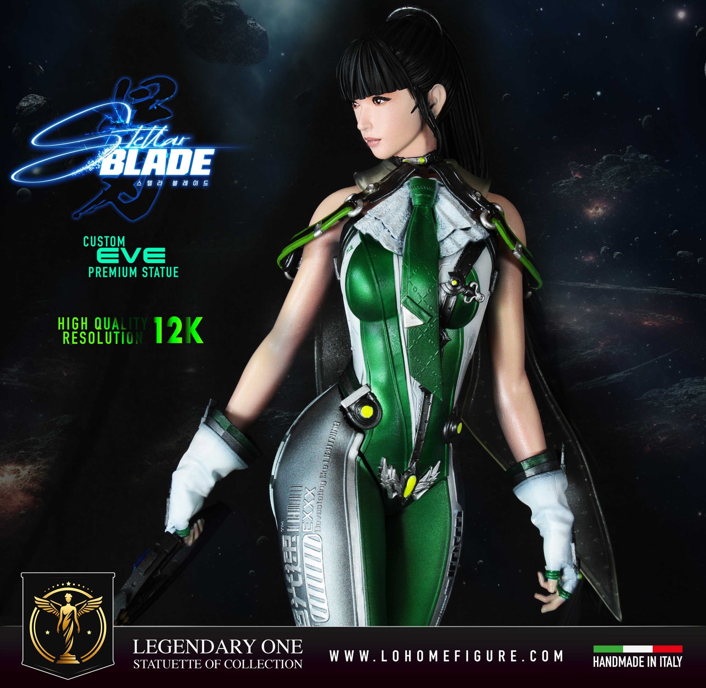 Stellar Blade statue, Eve figure, Stellar Blade Custom Premium Statue, con ali rimovibili, PS5 Stellar Blade, Real Game Color Effect Made in Italy High Res. 12k