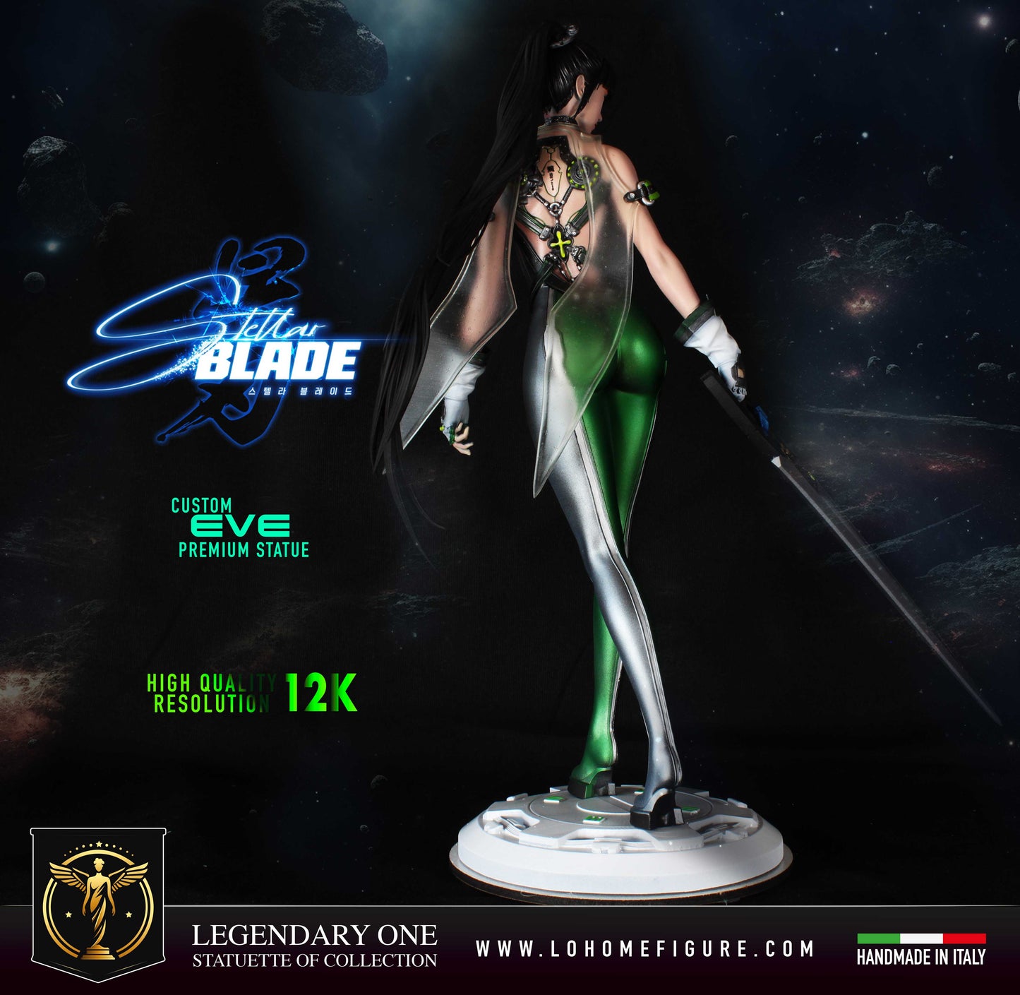 Stellar Blade statue, Eve figure, Stellar Blade Custom Premium Statue, con ali rimovibili, PS5 Stellar Blade, Real Game Color Effect Made in Italy High Res. 12k