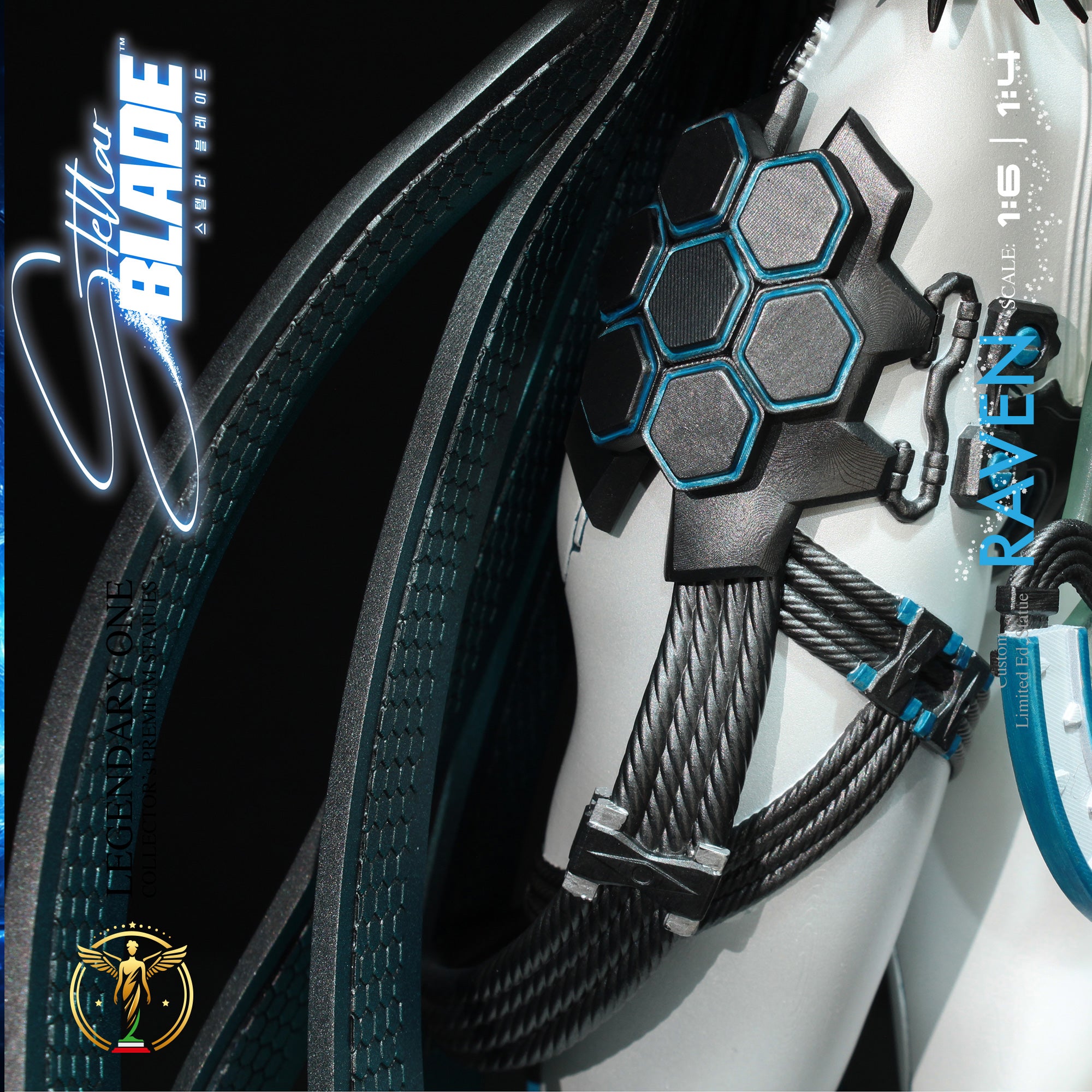 Raven Stellar Blade Premium Statue Limited Edition - L'Oscura Eleganza dell'Alpha Naytiba - Real Anime Color