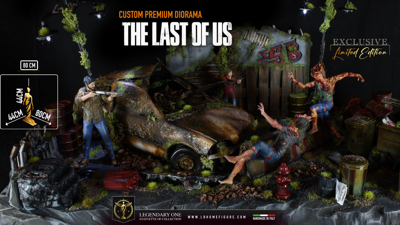 The Last of Us Diorama da collezione - Ellie e Joel Figure Limited Edition con multi LED