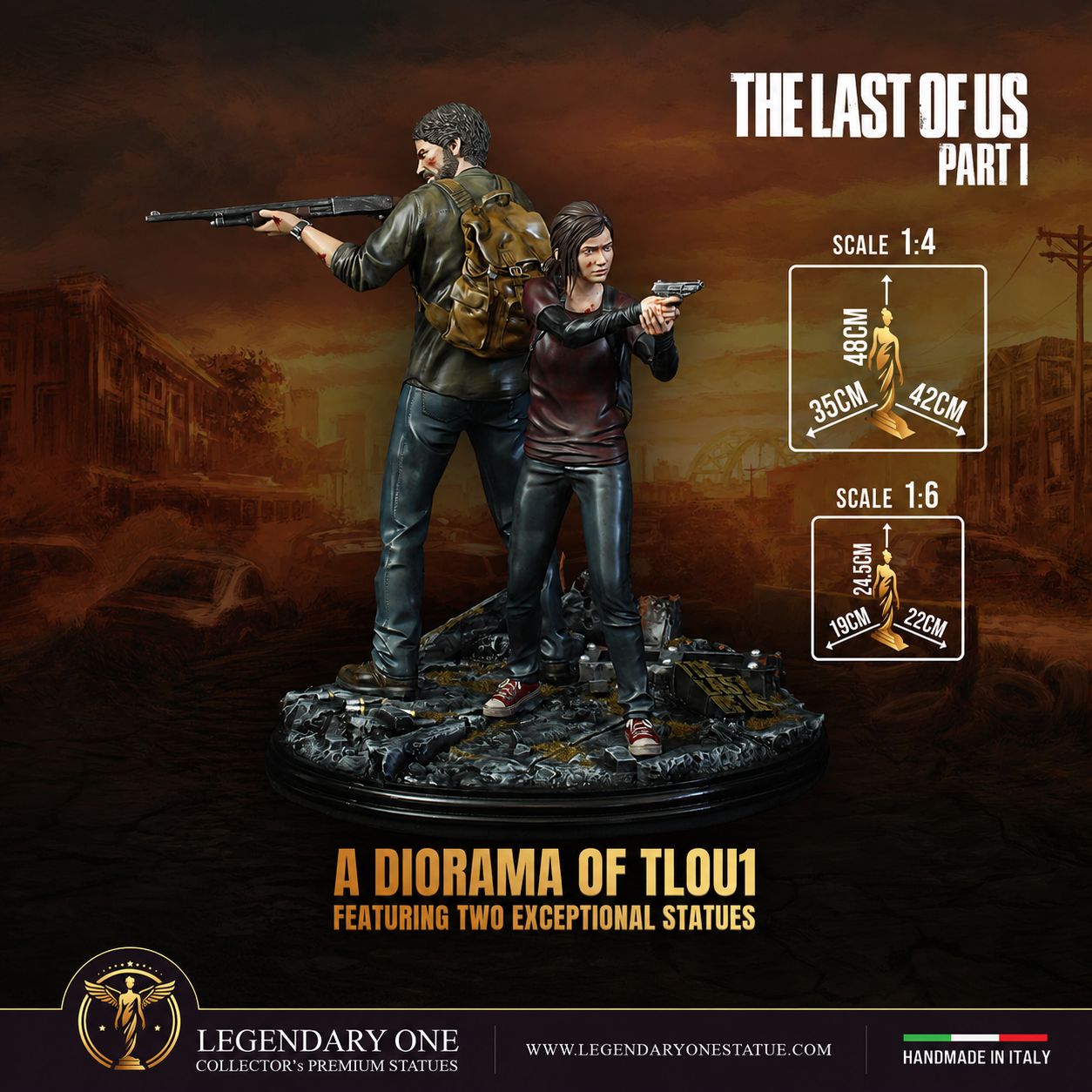 The Last Of US Statua da collezione Esclusiva - Ellie & Joel Figure Limited Edition - scala 1:4
