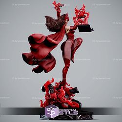 Scarlet Witch Comic Suit Alternative Marvel dettaglio statua da collezione 4