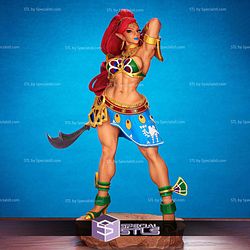 Urbosa and Weapon The Legend of Zelda dettaglio statua da collezione 4