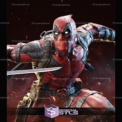 Deadpool Killer Battle Diorama Marvel dettaglio statua da collezione 4