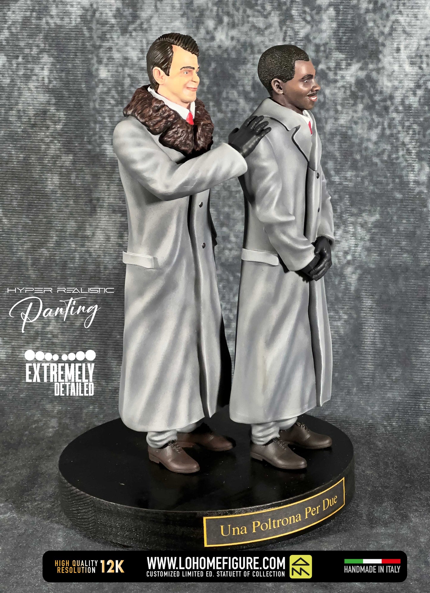 Trading Places statue Dan Aykroyd Eddie Murphy Figure diorama di Una Poltrona Per Due GIFT IDEA High Quality 12K Limited Edition MadeInITA