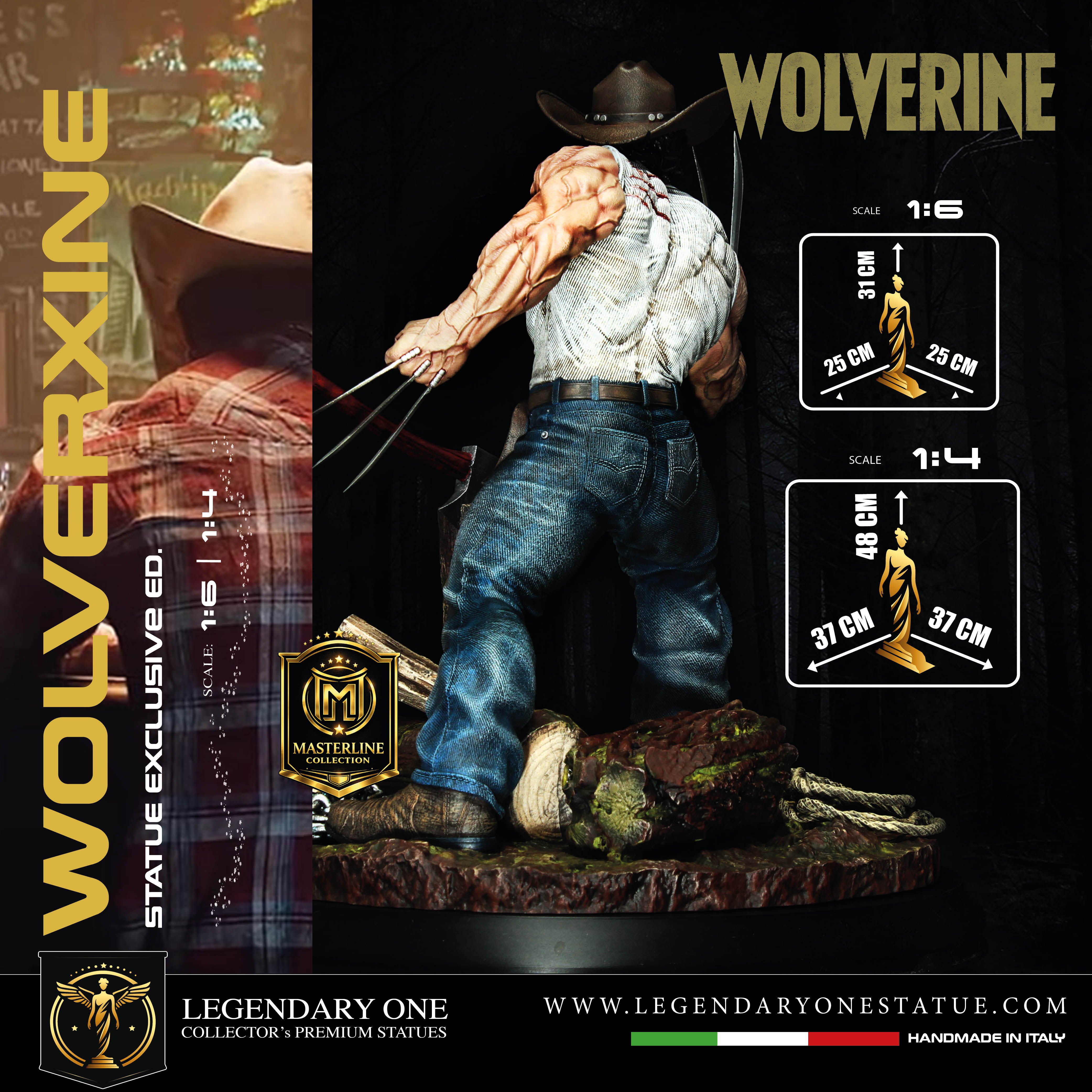 Wolverine Statua da collezione Esclusiva | Masterline Collection - Real Game Color | Scale 1:4 & 1:6