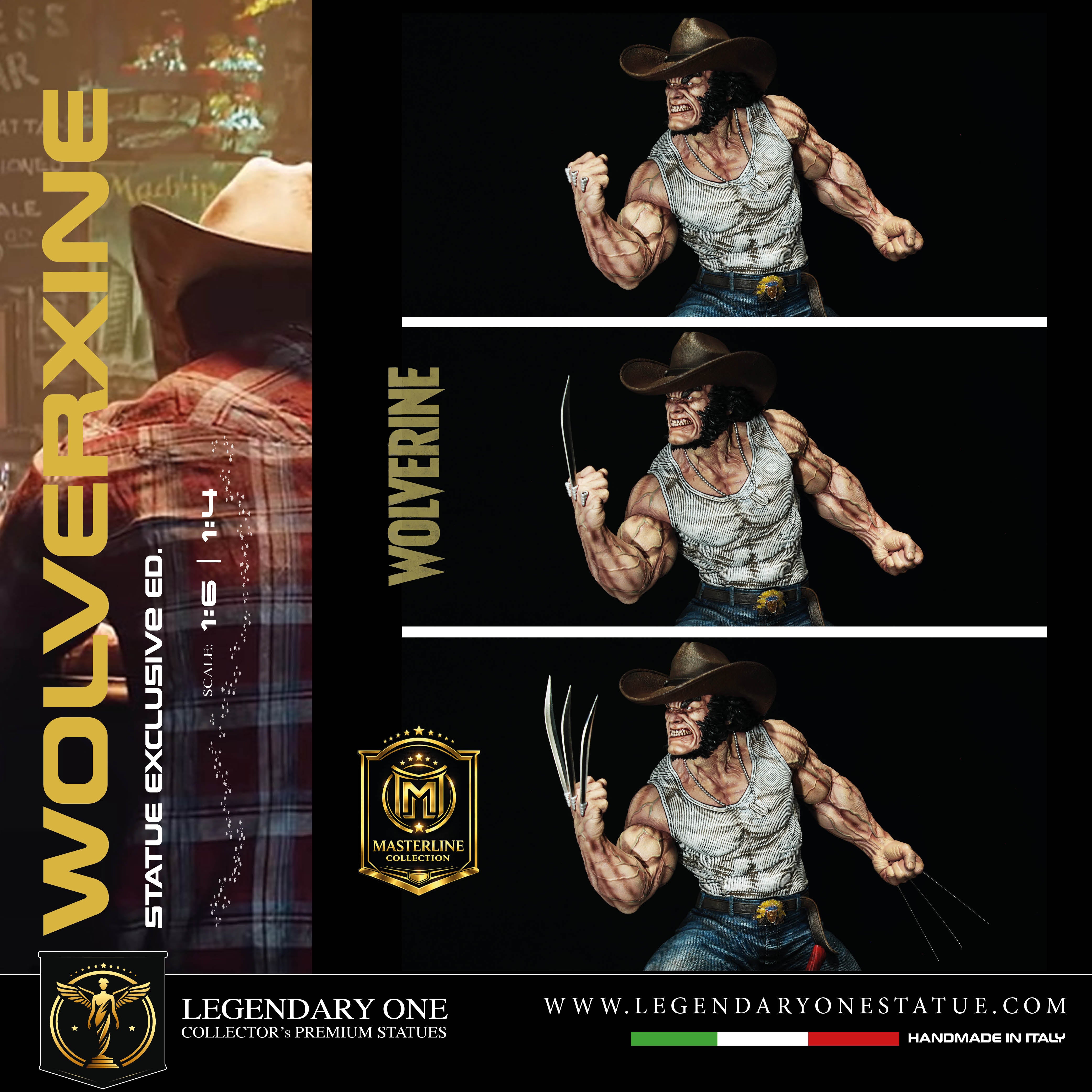 Wolverine Statua da collezione Esclusiva | Masterline Collection - Real Game Color | Scale 1:4 & 1:6