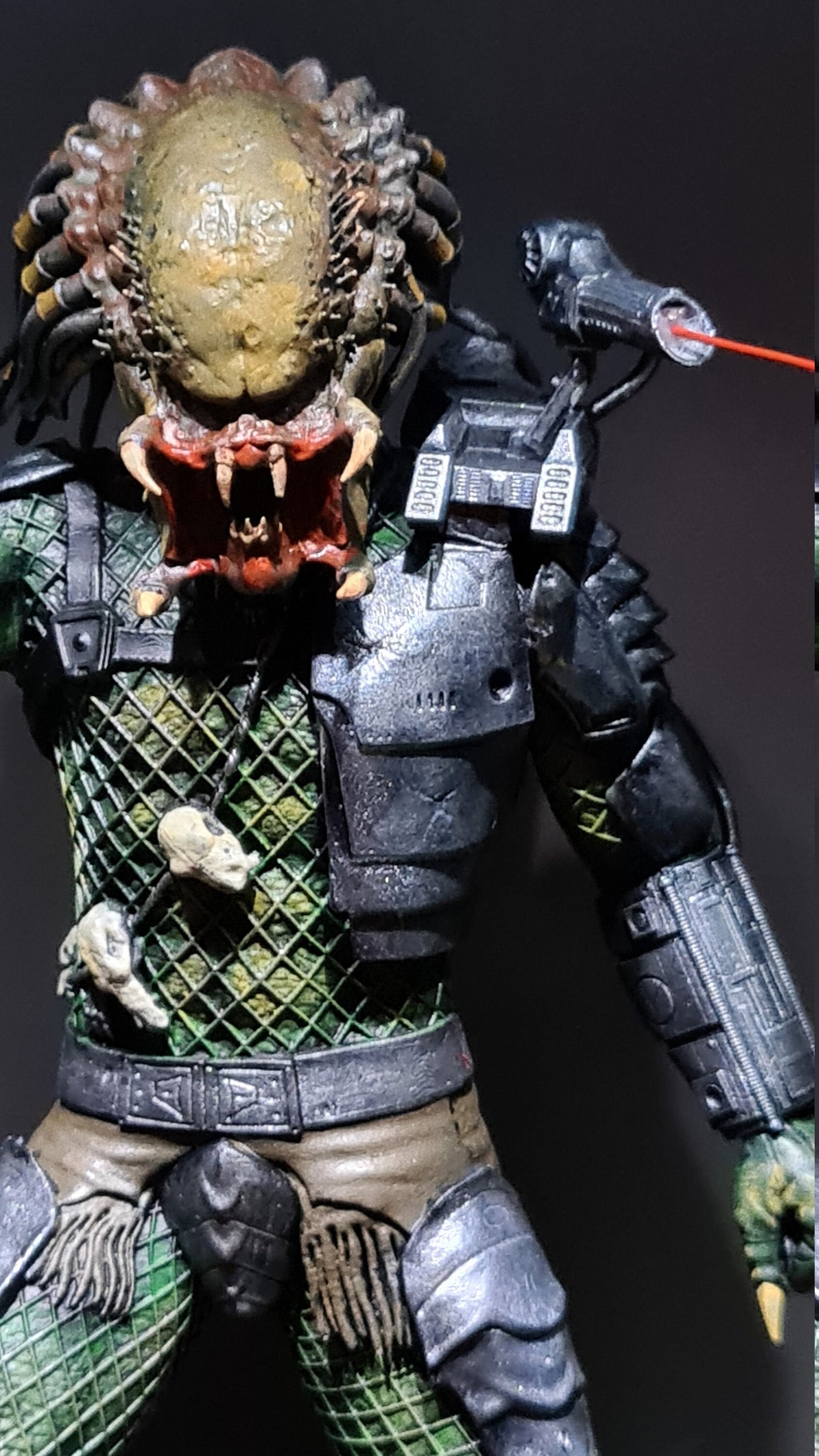 Predator Jungle Hunter Action Spettacolare figura da collezione esclusiva da 23 cm con testa e laser intercambiabili, statua diorama aliena