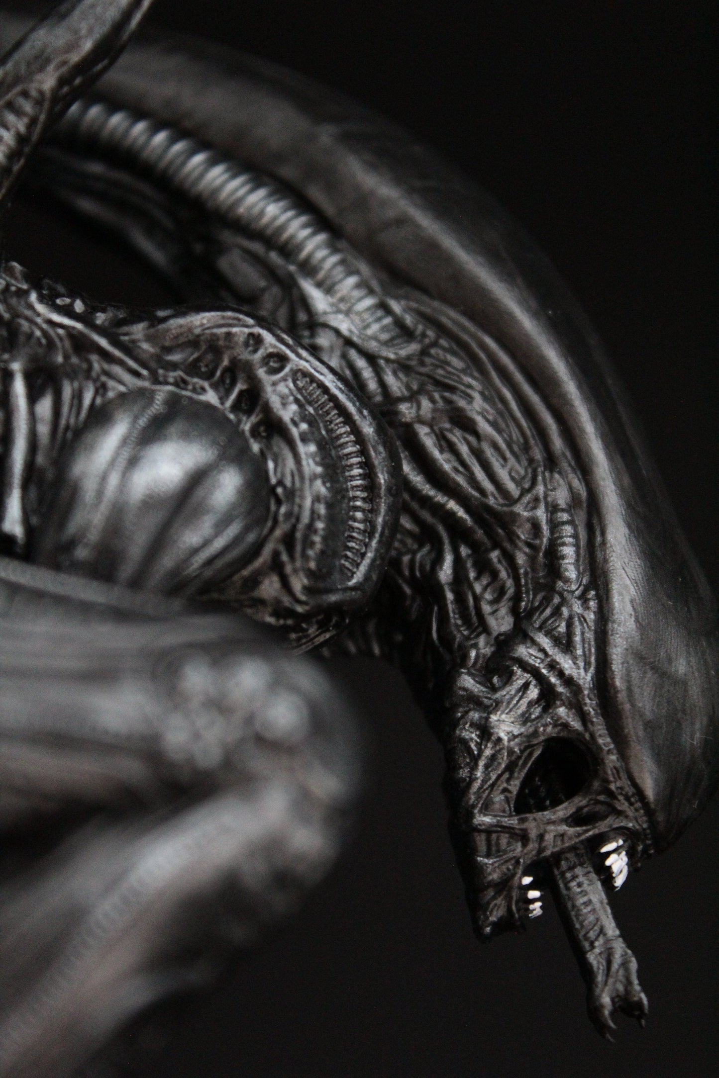 Action Figure Alien Xenomorph - Statua da 35 cm con LED, Alien diorama da collezione, dettagli incredibili, action figure esclusiva Made in Italy