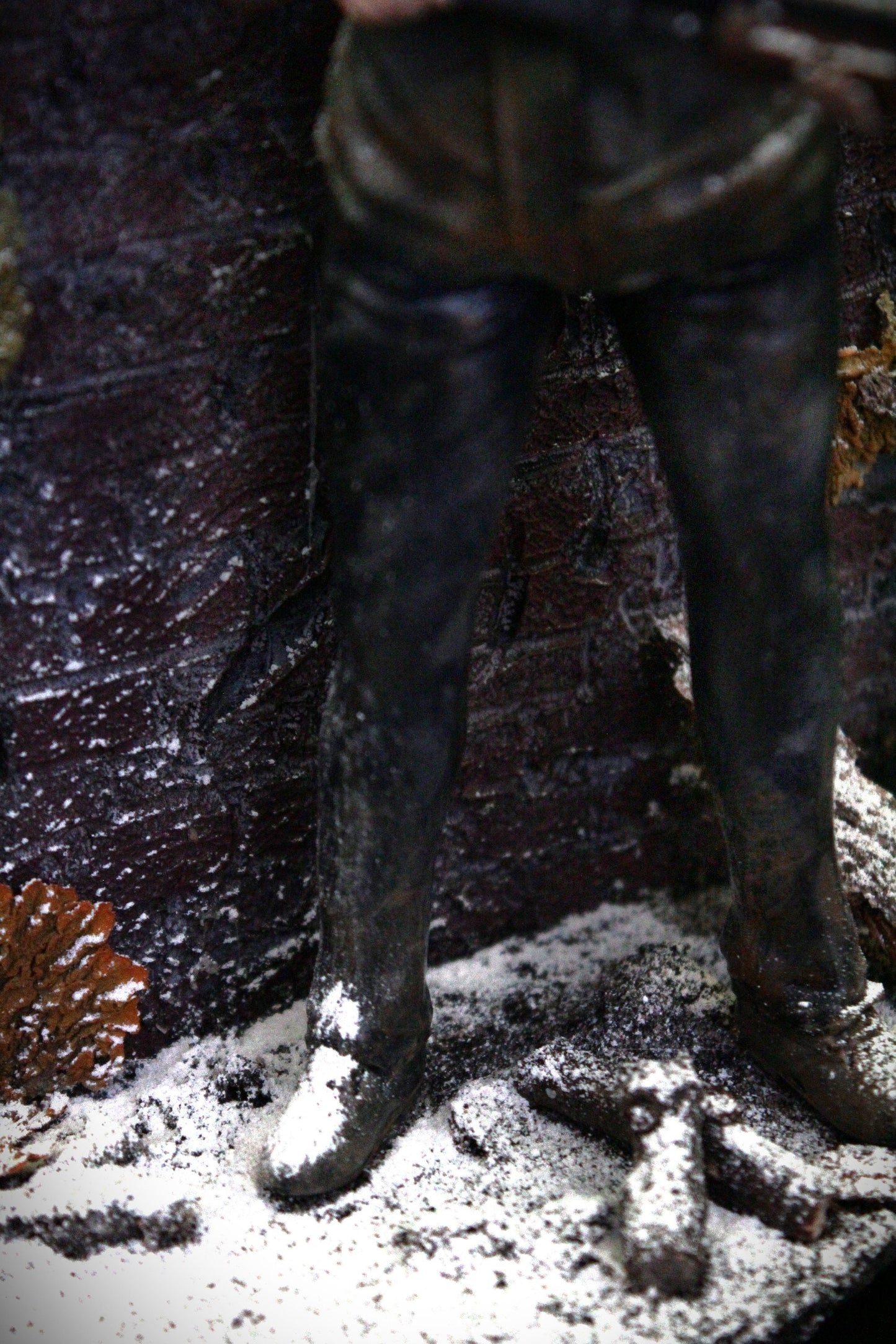 The last of us Diorama, Ellie Figure con Clicker in attacco, diorama da collezione, statua esclusiva con veri LED e Neon