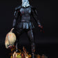 Figura The Witcher, statua di Geralt di Rivia, Action Figure Henry cavill serie TV The Witcher Netflix, con base reale, 27 cm, Made in Italy