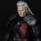 Figura The Witcher, statua di Geralt di Rivia, Action Figure Henry cavill serie TV The Witcher Netflix, con base reale, 27 cm, Made in Italy