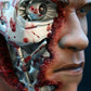 Terminator Statue, T-800 Bust, Arnold Schwarzenegger Action Figure, Maximum Realism with Integrated LEDs, 32cm 8k Endoskeleton